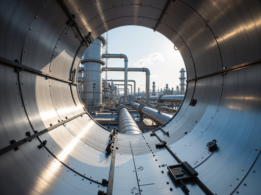 富德能源公司标志，炼油设备，工业管道，现代化设施